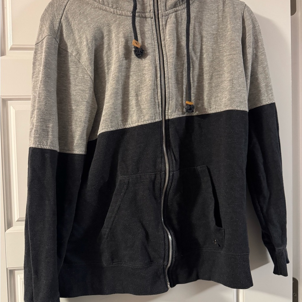 tentree Black and Gray Women's Hoodie